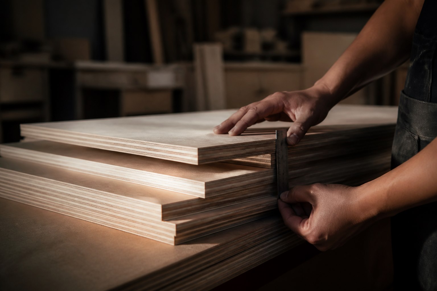 Lapisan triplek yang diukur untuk produksi furnitur custom